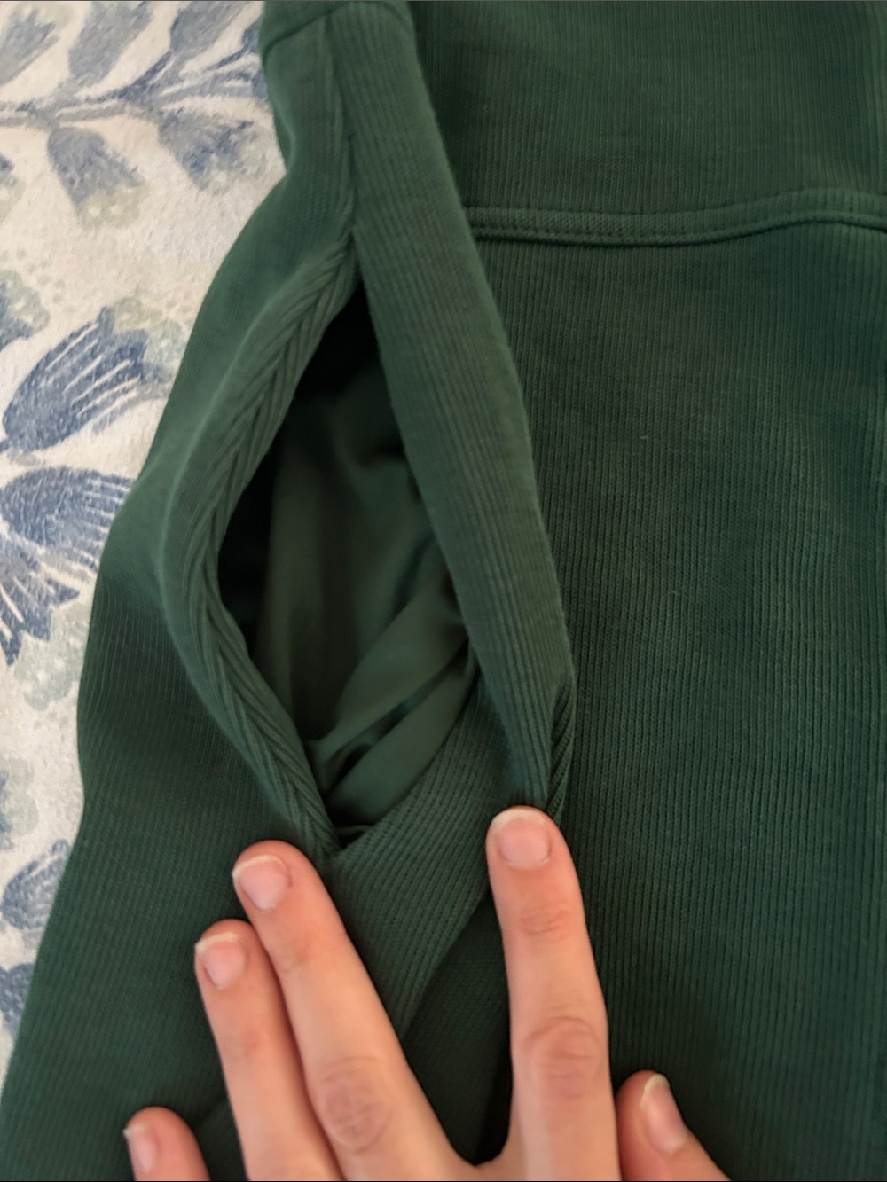 Long Sleeve Polo Dress in Emerald Green - Picture 6 of 7